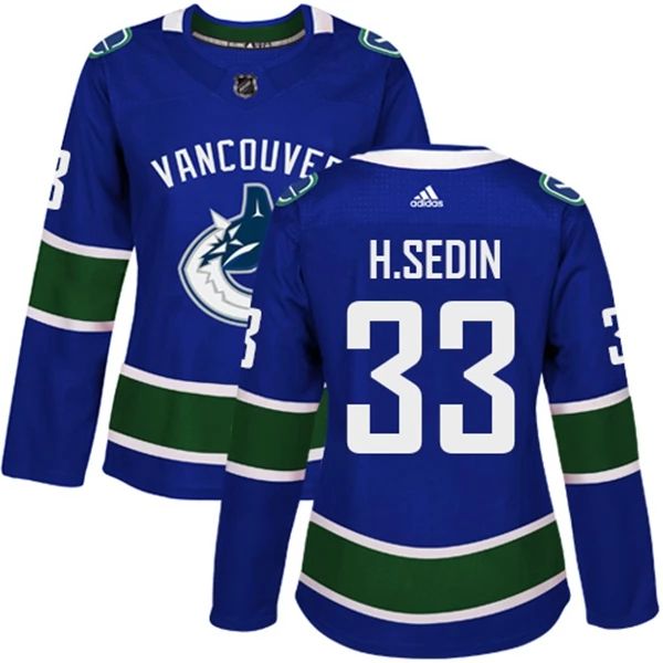 Damen Vancouver Canucks Trikot Henrik Sedin 33 Blau Authentic